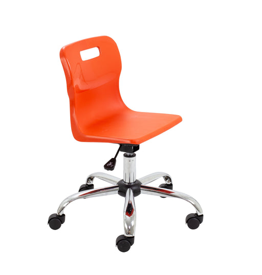 Titan Swivel Junior Chair Swivel TC Group Orange Castors 
