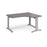 TR10 deluxe right hand ergonomic corner desk Desking Dams Grey Oak Silver 1400mm x 1200mm
