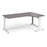 TR10 deluxe right hand ergonomic corner desk Desking Dams Grey Oak White 1800mm x 1200mm