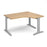 TR10 deluxe right hand ergonomic corner desk Desking Dams Oak Silver 1400mm x 1200mm