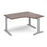 TR10 deluxe right hand ergonomic corner desk Desking Dams Walnut Silver 1400mm x 1200mm