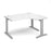 TR10 deluxe right hand ergonomic corner desk Desking Dams White Silver 1400mm x 1200mm