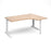 TR10 right hand ergonomic corner desk Desking Dams Beech White 1600mm x 1200mm