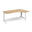 TR10 right hand ergonomic corner desk Desking Dams Oak White 1800mm x 1200mm