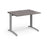 TR10 straight office desk Desking Dams Grey Oak Silver 1000mm x 800mm