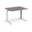 TR10 straight office desk Desking Dams Grey Oak White 1000mm x 800mm