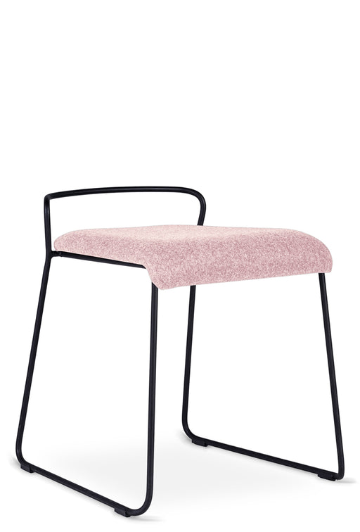 Transit Upholstered Low Stool meeting Workstories Light Pink CSE19 