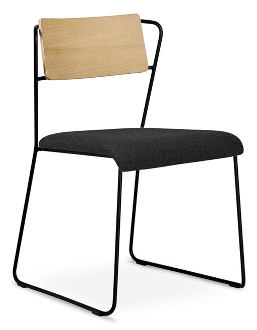 Transit Upholstered Side Chair meeting Workstories Black CSE14 
