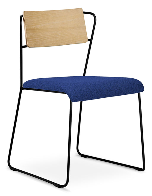 Transit Upholstered Side Chair meeting Workstories Dark Blue CSE40 