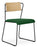Transit Upholstered Side Chair meeting Workstories Dark Green CSE35 
