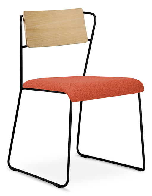 Transit Upholstered Side Chair meeting Workstories Orange CSE29 