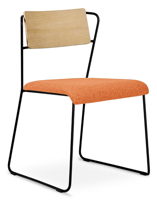 Transit Upholstered Side Chair meeting Workstories Pastel Orange CSE25 