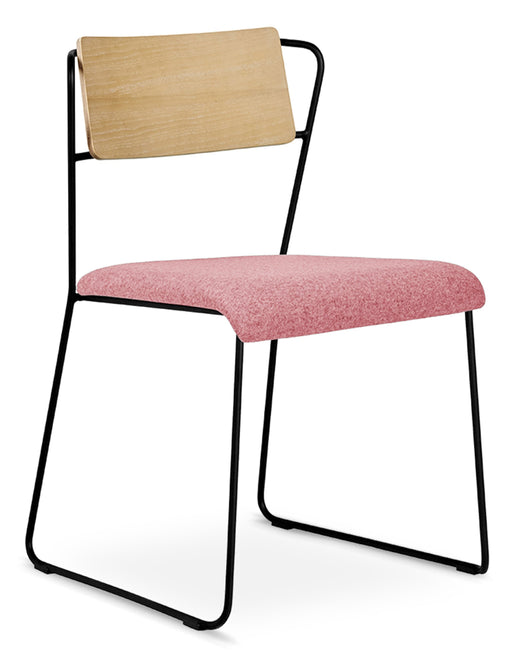 Transit Upholstered Side Chair meeting Workstories Pink CSE24 