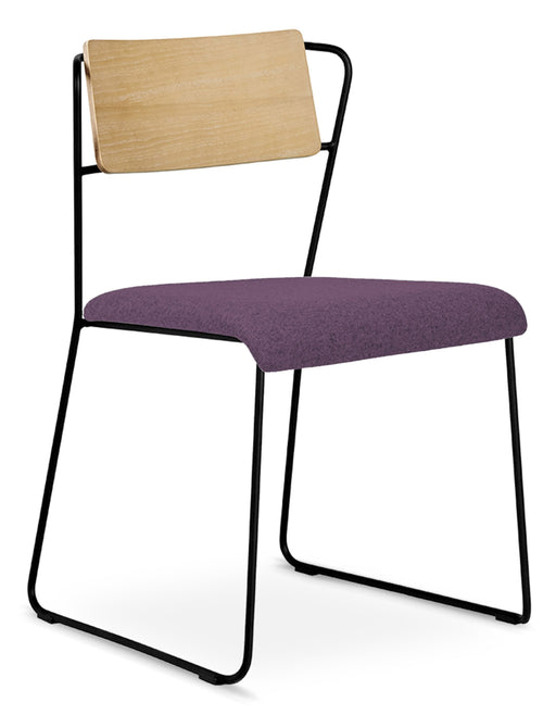 Transit Upholstered Side Chair meeting Workstories Purple CSE09 