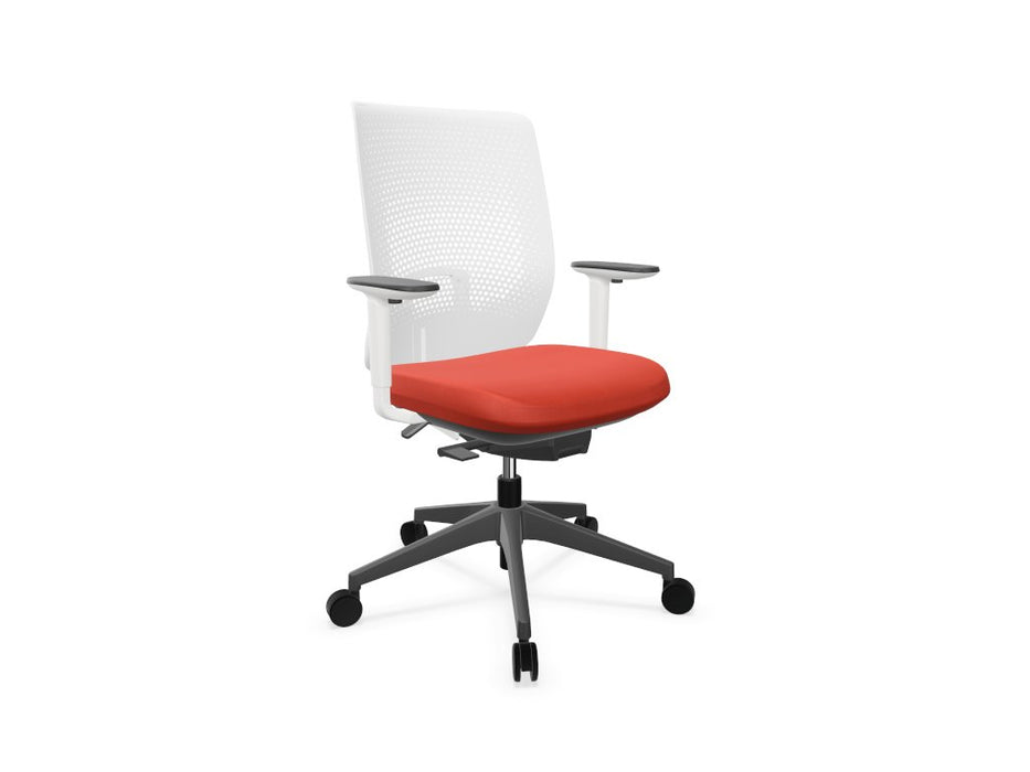 TRIM Mesh Back Office Chair Task Chair Actiu Dark Orange White 