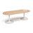 Trumpet base radial end boardroom table 2400mm x 1000mm Tables Dams Beech White 