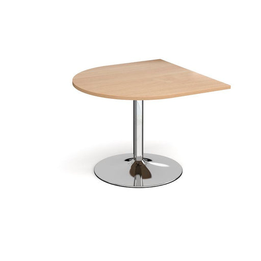 Trumpet base radial meeting table extension table 1000mm x 1000mm Tables Dams Beech Chrome 