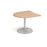 Trumpet base radial meeting table extension table 1000mm x 1000mm Tables Dams Beech Silver 