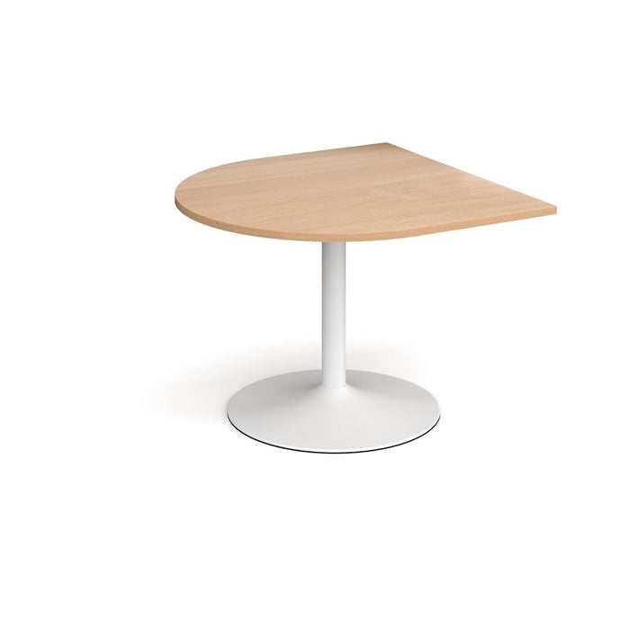 Trumpet base radial meeting table extension table 1000mm x 1000mm Tables Dams Beech White 