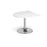 Trumpet base radial meeting table extension table 1000mm x 1000mm Tables Dams White Chrome 