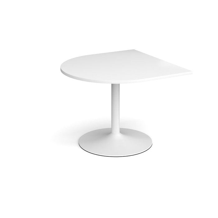 Trumpet base radial meeting table extension table 1000mm x 1000mm Tables Dams White White 