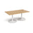 Trumpet base rectangular boardroom table Tables Dams Oak White 1800mm x 1000mm
