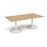 Trumpet base rectangular boardroom table Tables Dams Oak White 2000mm x 1000mm