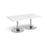 Trumpet base rectangular boardroom table Tables Dams White Chrome 1800mm x 1000mm