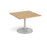 Trumpet base square meeting table extension table 1000mm x 1000mm Tables Dams Oak Silver 