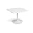 Trumpet base square meeting table extension table 1000mm x 1000mm Tables Dams White White 