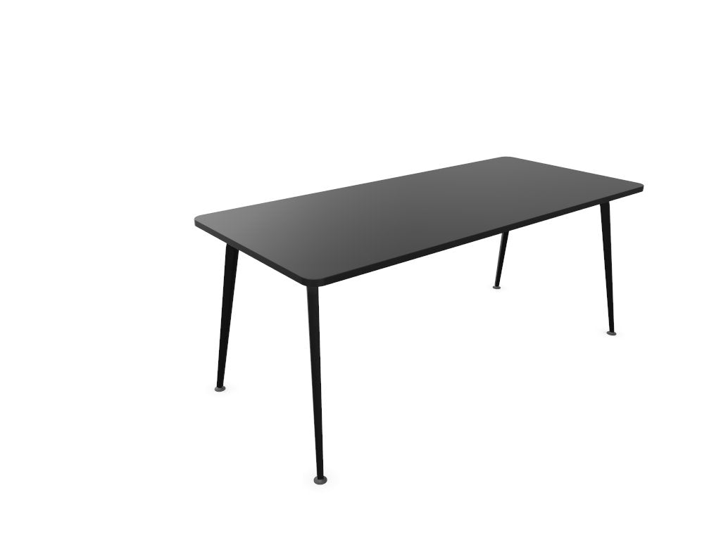 Twist Rectangular Office Desk - Black Frame WORKSTATION Actiu Black 1800mm x 800mm None