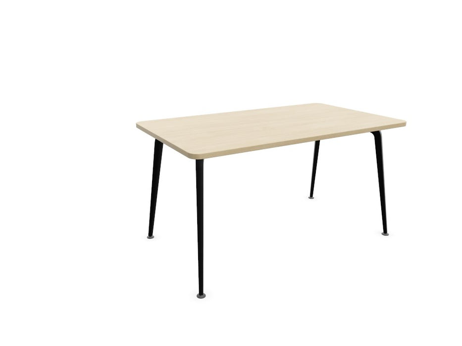 Twist Rectangular Office Desk - Black Frame WORKSTATION Actiu Light Oak 1400mm x 800mm None