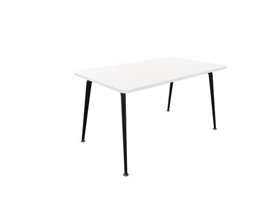 Twist Rectangular Office Desk - Black Frame WORKSTATION Actiu White 1400mm x 800mm None