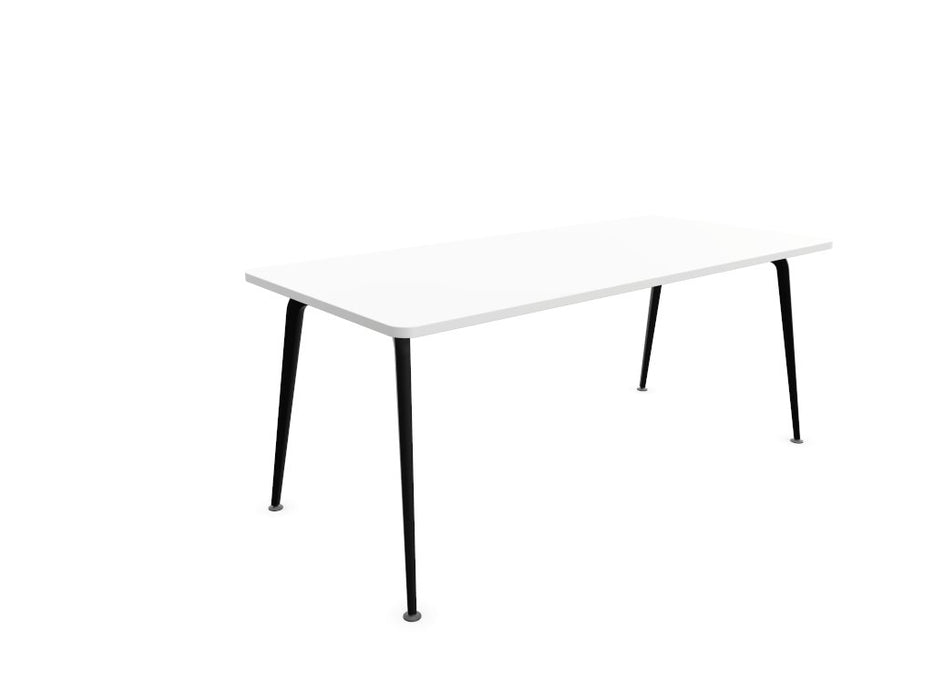 Twist Rectangular Office Desk - Black Frame WORKSTATION Actiu White 1800mm x 800mm None