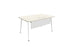 Twist Rectangular Office Desk - White Frame WORKSTATION Actiu Acacia 1400mm x 800mm Modesty Panel + Cable Tray
