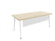 Twist Rectangular Office Desk - White Frame WORKSTATION Actiu Light Oak 1800mm x 800mm Modesty Panel + Cable Tray