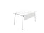 Twist Rectangular Office Desk - White Frame WORKSTATION Actiu White 1400mm x 800mm Modesty Panel + Cable Tray