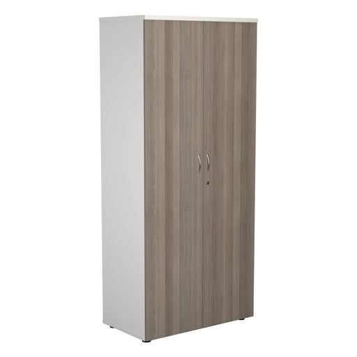 Two Tone Wooden Office Cupboard 1800mm High CUPBOARDS TC Group Grey Oak 