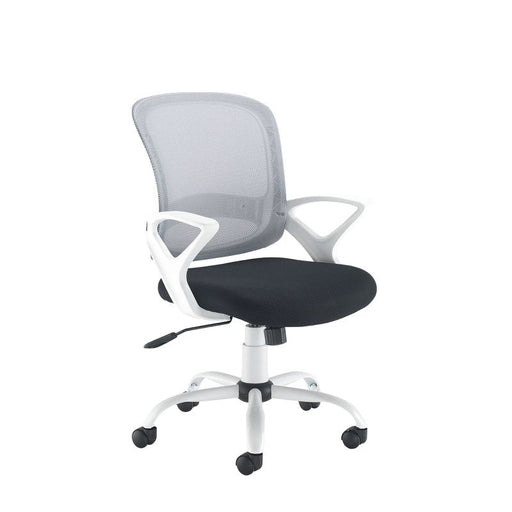 Tyler mesh back operator chair with white frame Seating Dams White 