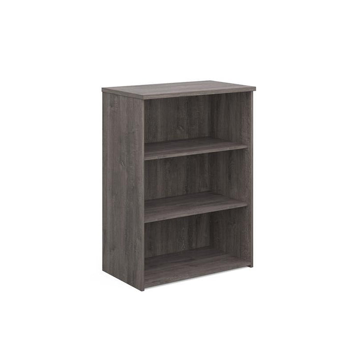 Universal bookcase 1090mm high with 2 shelves Wooden Storage Dams Grey Oak 