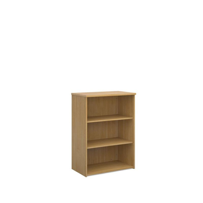 Universal bookcase 1090mm high with 2 shelves Wooden Storage Dams Oak 