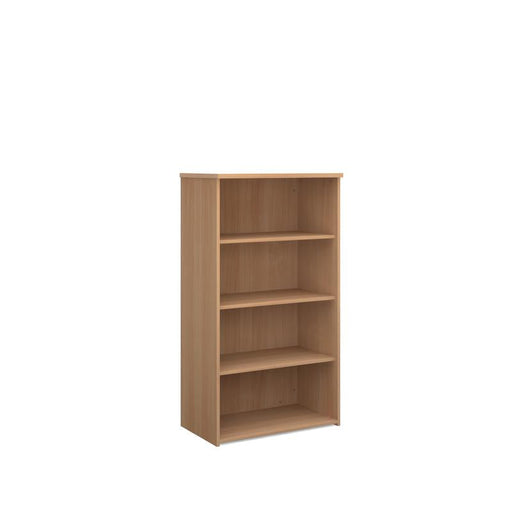 Universal bookcase 1440mm high with 3 shelves Wooden Storage Dams Beech 