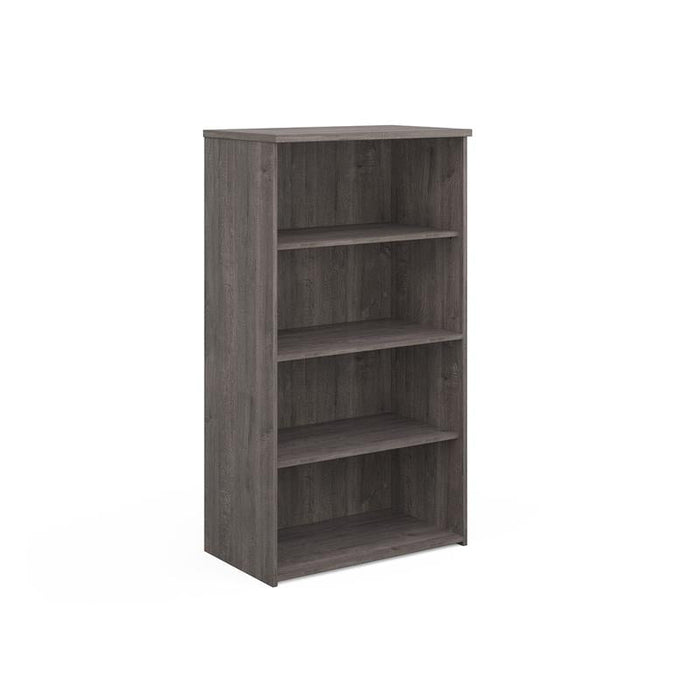 Universal bookcase 1440mm high with 3 shelves Wooden Storage Dams Grey Oak 