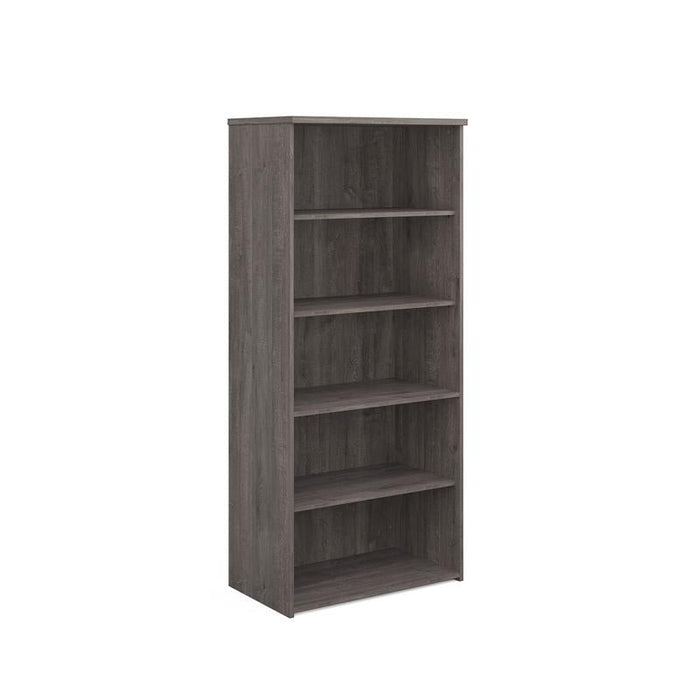 Universal bookcase 1790mm high with 4 shelves Wooden Storage Dams Grey Oak 
