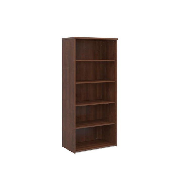 Universal bookcase 1790mm high with 4 shelves Wooden Storage Dams Walnut 