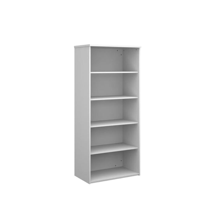 Universal bookcase 1790mm high with 4 shelves Wooden Storage Dams White 