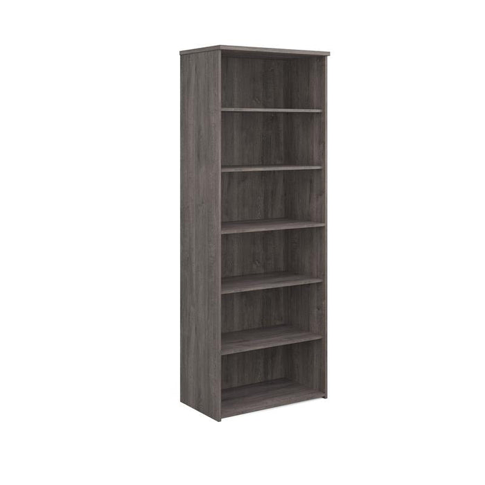 Universal bookcase 2140mm high with 5 shelves Wooden Storage Dams Grey Oak 