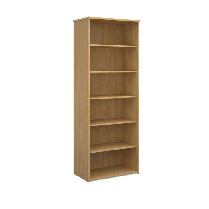 Universal bookcase 2140mm high with 5 shelves Wooden Storage Dams Oak 