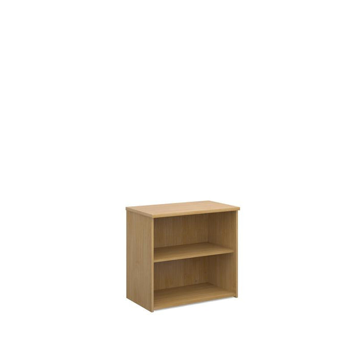 Universal bookcase 740mm high with 1 shelf Wooden Storage Dams Oak 