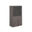 Universal combination unit with glass upper doors 1440mm high with 3 shelves Wooden Storage Dams Grey Oak 